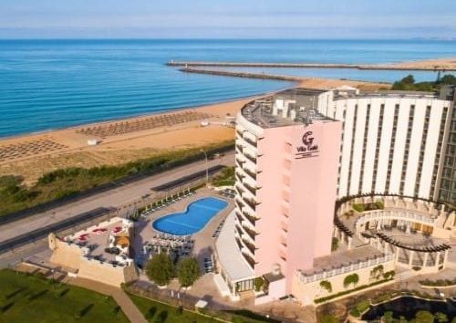 Air view of Vila Gale Ampalius Hotel in Vilamoura on Algarve coast, Portugal product