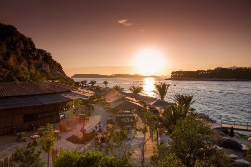 Beach side at Valamar Club Dubrovnik Hotel in Dubrovnik, Croatia. Travel with World Lifetime Journeys