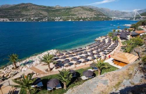 Beach view at Valamar Club Dubrovnik Hotel in Dubrovnik, Croatia. Travel with World Lifetime Journeys