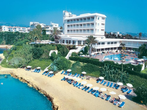 Beautiful panorama at Cynthiana Beach Hotel in Paphos, Cyprus. Travel with World Lifetime Journeys