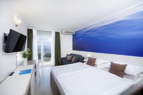 Double room at Bluesun Hotel Neptun near Makarska, Croatia. Travel with World Lifetime Journeys