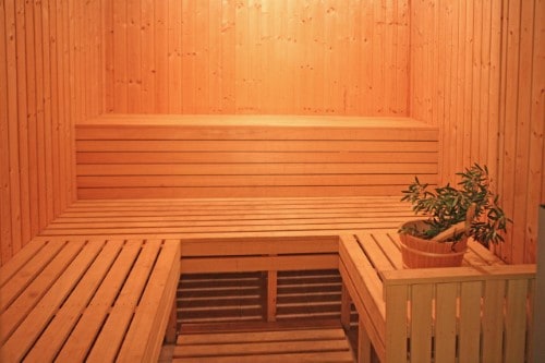 Dry sauna at Makronisos Holiday Village in Ayia Napa, Cyprus. Travel with World Lifetime Journeys