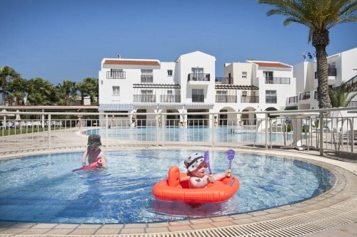 Kids pool at Akti Beach Village Resort in Paphos, Cyprus. Travel with World Lifetime Journeys