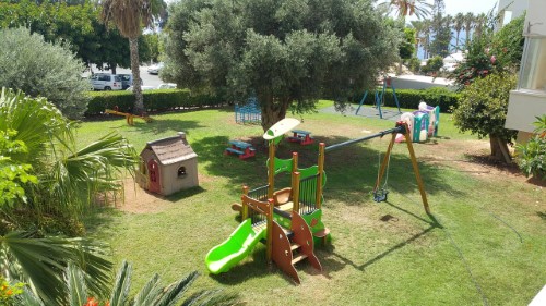 Kids playground at Cynthiana Beach Hotel in Paphos, Cyprus. Travel with World Lifetime Journeys