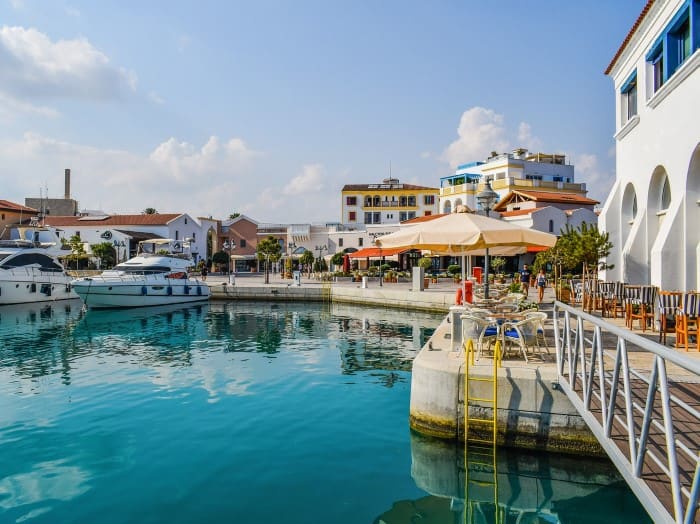 Limassol harbour in Cyprus. Travel with World Lifetime Journeys