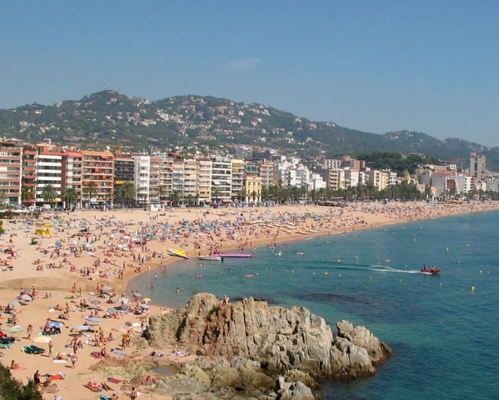 Lloret de Mar beach on Costa Brava, Spain. Travel with World Lifetime Journeys