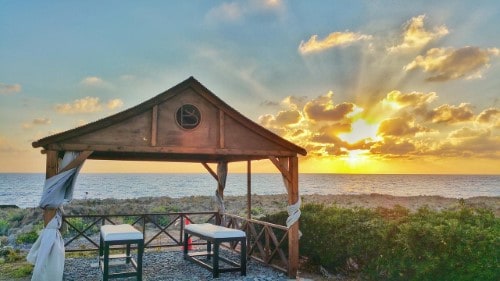 Massage area at Cynthiana Beach Hotel in Paphos, Cyprus. Travel with World Lifetime Journeys