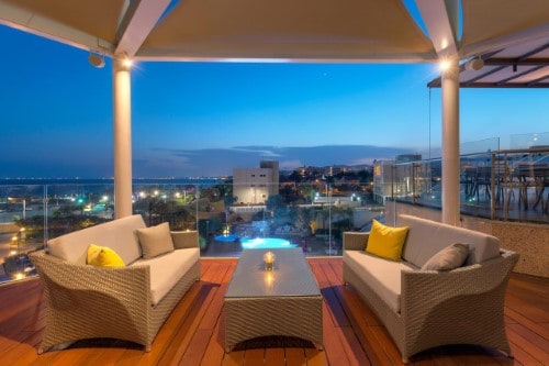 Terrace view at St Raphael Marina in Limassol, Cyprus. Travel with World Lifetime Journeys