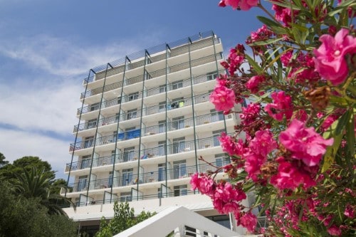 Outside view at Bluesun Hotel Neptun near Makarska, Croatia. Travel with World Lifetime Journeys