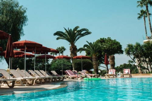 Pool side at St Raphael Marina in Limassol, Cyprus. Travel with World Lifetime Journeys