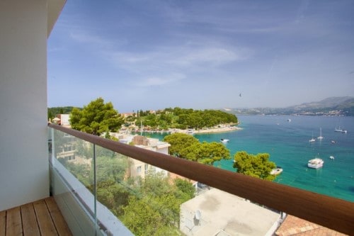 Balcony view at Hotel Cavtat in Croatia. Travel with World Lifetime Journeys