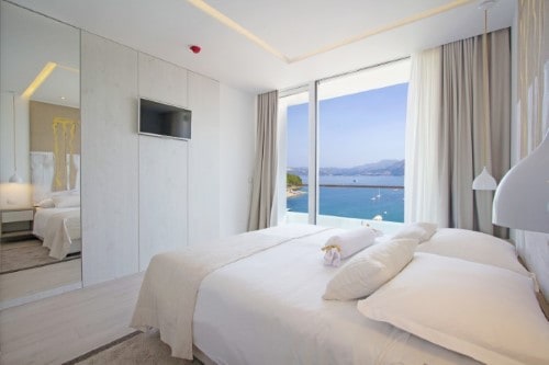 Double room at Hotel Cavtat in Croatia. Travel with World Lifetime Journeys