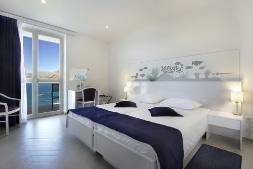 Double room at Hotel Cavtat in Croatia. Travel with World Lifetime Journeys