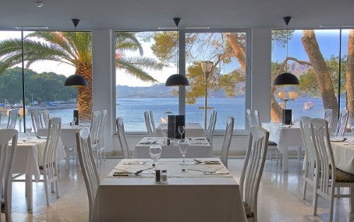 Restaurant at Hotel Cavtat in Croatia. Travel with World Lifetime Journeys