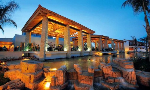 Outside terrace at Olympic Lagoon Resort, Ayia Napa. Cyprus. Travel with World Lifetime Journeys