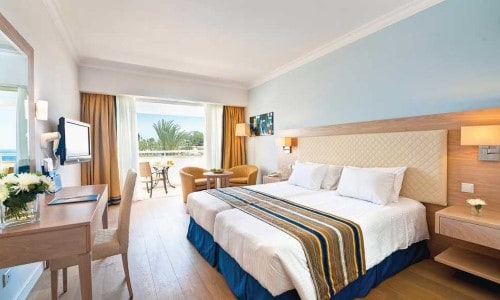 Double room at Olympic Lagoon Resort, Ayia Napa. Cyprus. Travel with World Lifetime Journeys