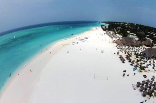 Air view at Palumbo Reef, Zanzibar. Travel with World Lifetime Journeys