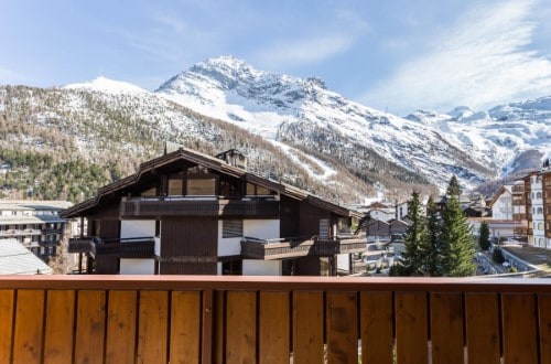 Balcony view at Hotel Schweizerhof Gourmet and Spa in Saas Fee, Switzerland. Travel with World Lifetime Journeys