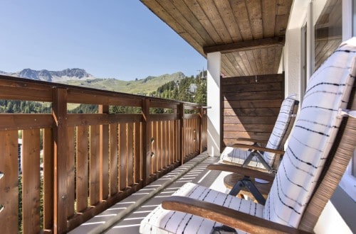 Balcony view at Hotel Sunstar Arosa, Switzerland. Travel with World Lifetime Journeys