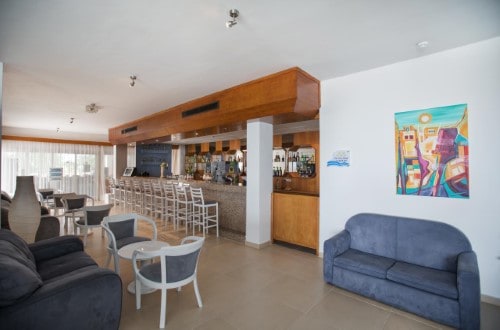 Bar area at Adelais Bay Hotel in Protaras, Cyprus. Travel with World Lifetime Journeys