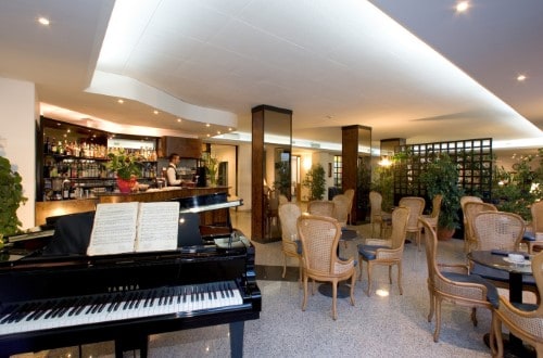 Bar area at Hotel Caravel in Sorrento, Italy. Travel with World Lifetime Journeys