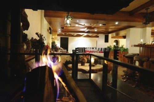 Bar area at Hotel Europa in Saas Fee, Switzerland. Travel with World Lifetime Journeys