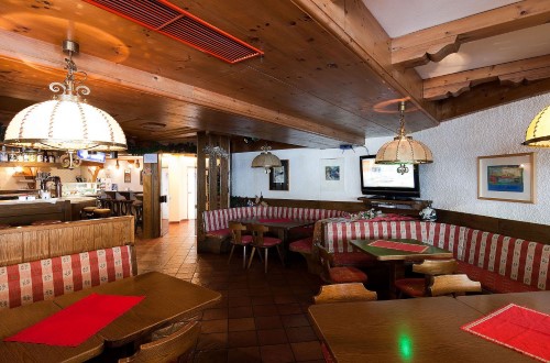 Bar area at Hotel Portavescovo in Arabba, Italy. Travel with World Lifetime Journeys