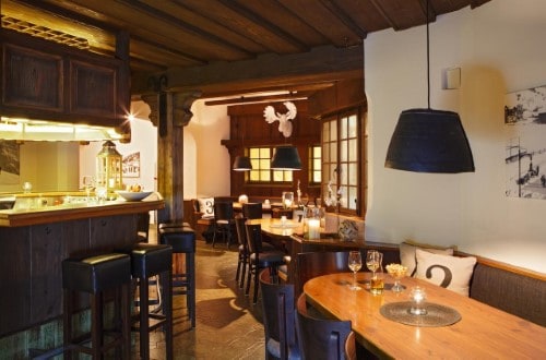 Bar area at Hotel Sport Klosters, Switzerland. Travel with World Lifetime Journeys