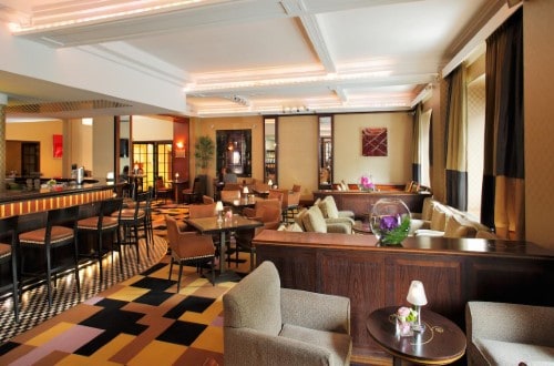 Bar lounge at Crowne Plaza – Le Palace in Brussels, Belgium. Travel with World Lifetime Journeys