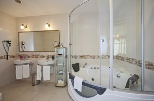 Bathroom at Salmakis Beach Resort and Spa in Bodrum, Turkey. Travel with World Lifetime Journeys