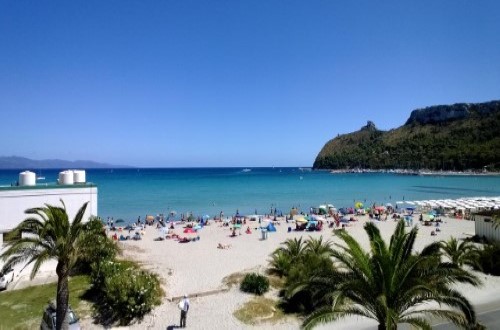 Beach front at Hotel Nautilus in Cagliari, Italy. Travel with World Lifetime Journeys