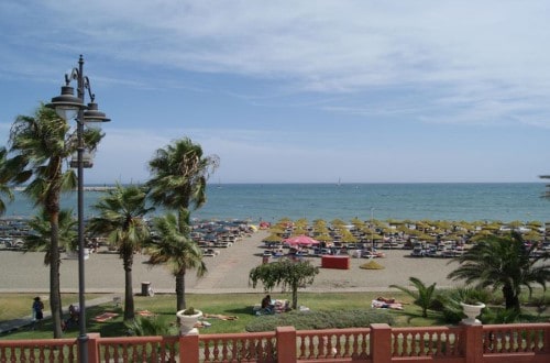 Beach view at Best Hotel Triton in Benalmadena, Malaga. Travel with World Lifetime Journeys