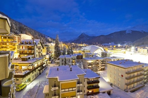 Beautiful view at Central Sporthotel in Davos, Switzerland. Travel with World Lifetime Journeys