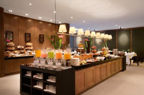 Buffet breakfast at Kempinski Hotel Das Tirol in Kitzbühel, Austria. Travel with World Lifetime Journeys