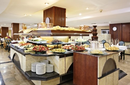 Buffet breakfast at Grupotel Maritimo in Alcudia, Mallorca. Travel with World Lifetime Journeys