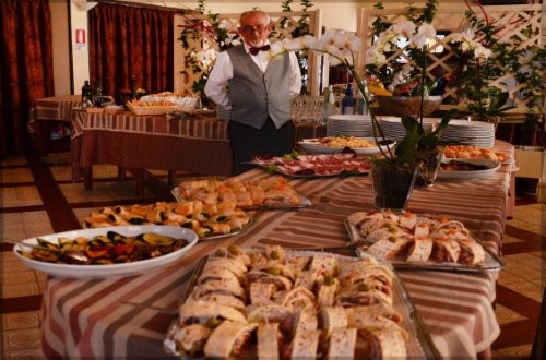 Buffet restaurant at Hotel Calabona in Alghero, Sardinia. Travel with World Lifetime Journeys