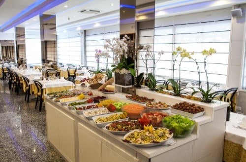 Buffet restaurant at Hotel Christian in Lido di Jesolo, Italy. Travel with World Lifetime Journeys