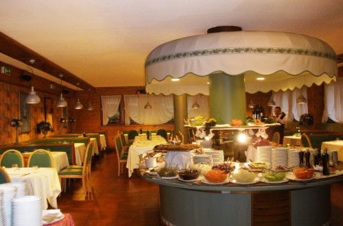 Buffet restaurant at Hotel Majoni in Cortina D’Ampezzo, Italy. Travel with World Lifetime Journeys