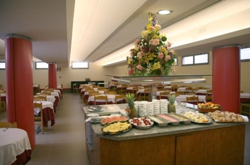 Buffet restaurant at Hotel Tossa Beach Center in Tossa de Mar, Spain. Travel with World Lifetime Journeys