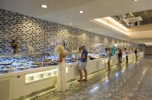 Buffet restaurant at Royal Taj Mahal in Side, Turkey. Travel with World Lifetime Journeys