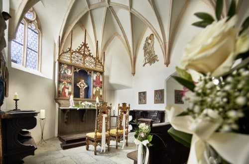 Chapel at Schloss Mittersill Hotel in Kitzbühel, Austria. Travel with World Lifetime Journeys