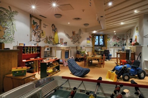 Children's playroom at Hotel Silvretta Park in Klosters, Switzerland. Travel with World Lifetime Journeys