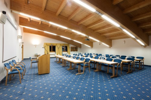 Comference room at Hotel Sassongher in Corvara, Italy. Travel with World Lifetime Journeys