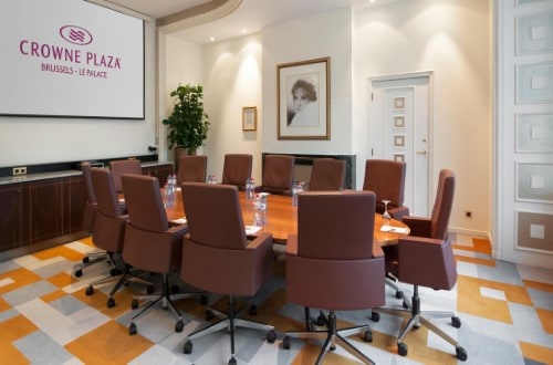 Conference room at Crowne Plaza – Le Palace in Brussels, Belgium. Travel with World Lifetime Journeys