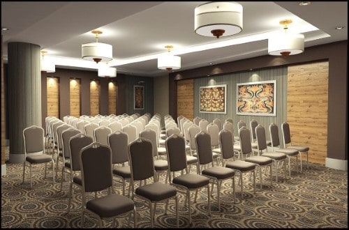 Conference room at Grand Park Lara Hotel in Antalya, Turkey. Travel with World Lifetime Journeys