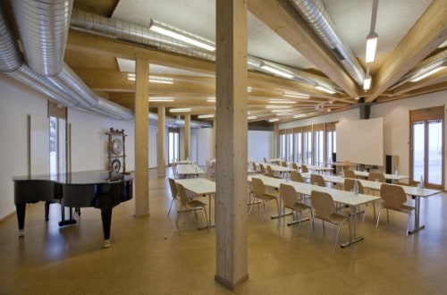 Conference room at Hotel Allalin in Saas Fee, Switzerland. Travel with World Lifetime Journeys