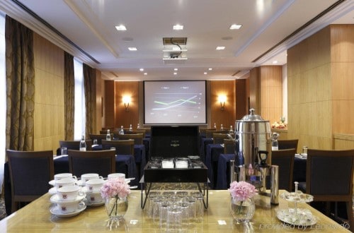 Conference room at Hotel Le Plaza Brussels, Belgium. Travel with World Lifetime Journeys