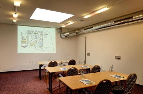 Conference room at Saaserhof Hotel in Saas Fee, Switzerland. Travel with World Lifetime Journeys