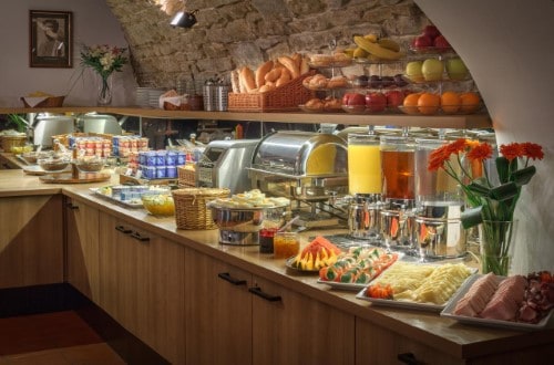 Delicious breakfast at Hotel Mucha in Prague, Czech Republic. Travel with World Lifetime Journeys