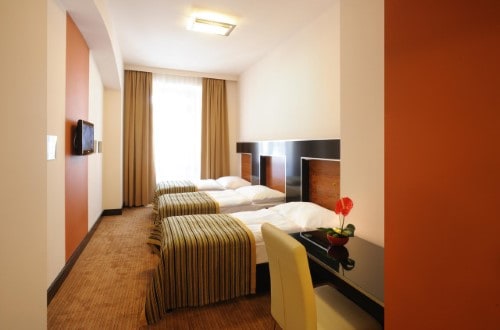 Deluxe room with extra bed at Grand Majestic Plaza in Prague, Czech Republic. Travel with World Lifetime Journeys